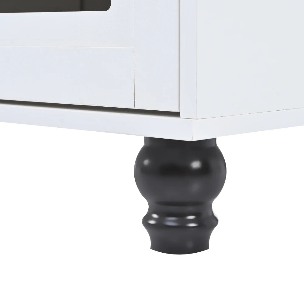 47.2'' Wide Hall Tree with Storage, 5-in-1 Entryway Bench with Shutter-shaped doors, Coat Rack, Cushion and 4 Sturdy Hooks