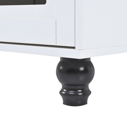 47.2'' Wide Hall Tree with Storage, 5-in-1 Entryway Bench with Shutter-shaped doors, Coat Rack, Cushion and 4 Sturdy Hooks