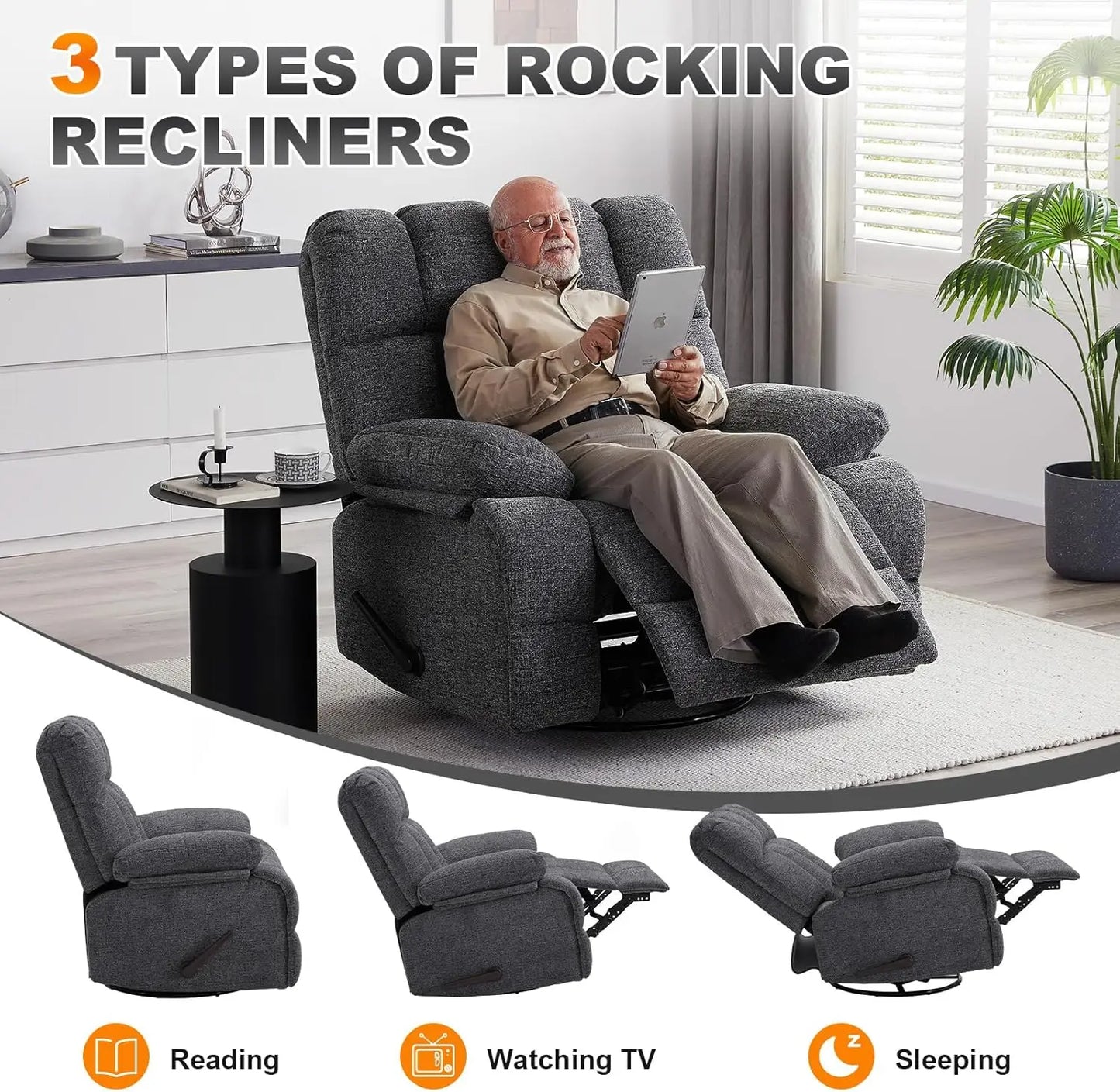 Overstuffed/Oversized Rocker/Recliner