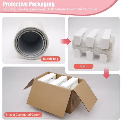 Set of 3 White Flower Vases for Centerpieces and Displays