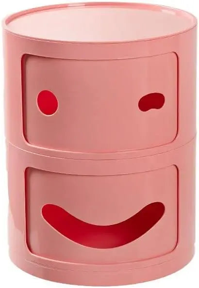 Double Tier Smile Face Storage Side Table