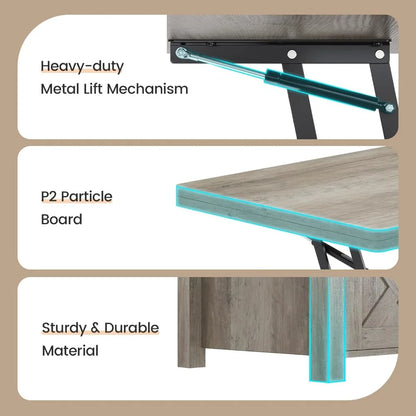 Farmhouse, 4 in 1 Multi-Function, Lift Top Coffee Table