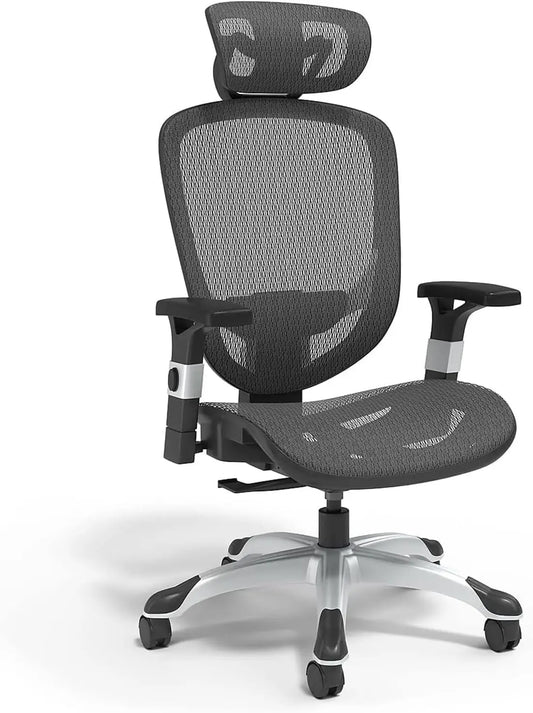 Adjustable Office Chair with Breathable Mesh and Lumbar Support