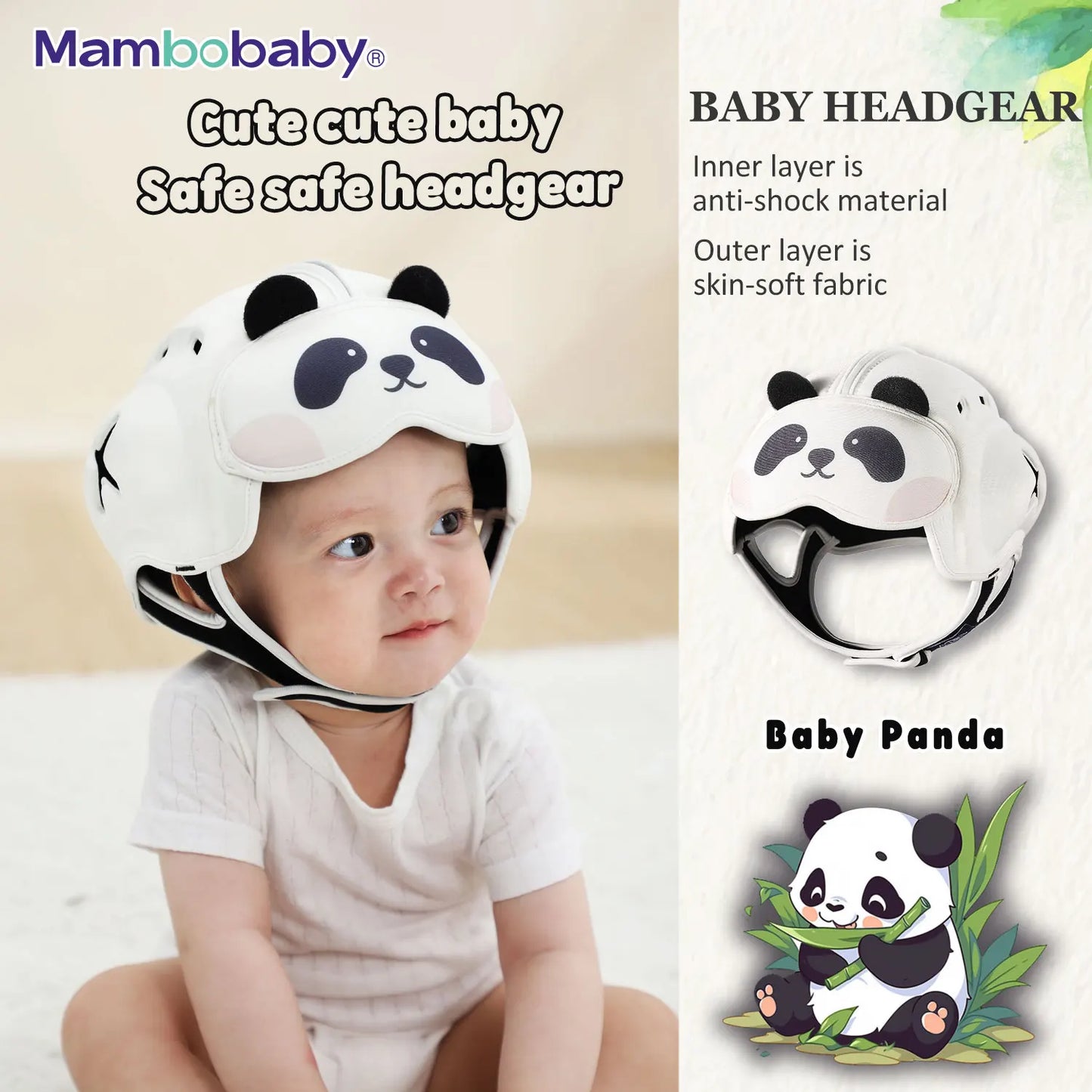 Anti-Shock Baby Helmet Toddler Head Protector, Headgear for Infant, Learn Crawl, Walk