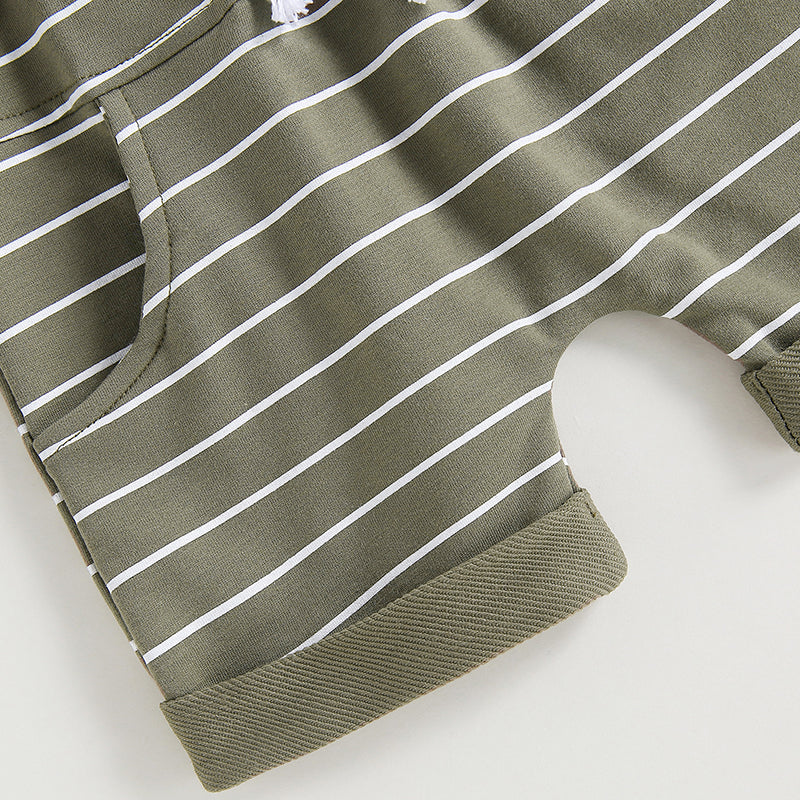 6MO-3T  Boys 2Pcs Summer Set, Short Sleeve, Crew Neck