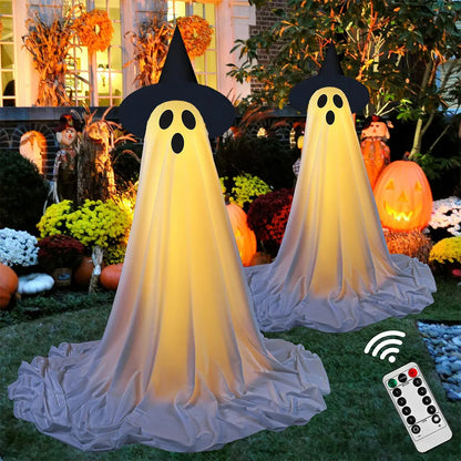 Outdoor Ghost Decorations Scary Standing Ghosts for Front Porch or Yard