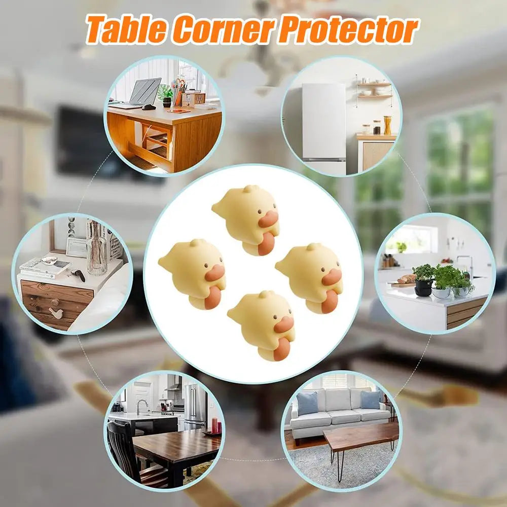 T Shaped Table Corner Protectors Portable 4pcs, Soft Silicone Protection Edge Cover For Furniture