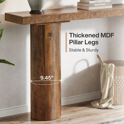 63" Farmhouse Narrow Table