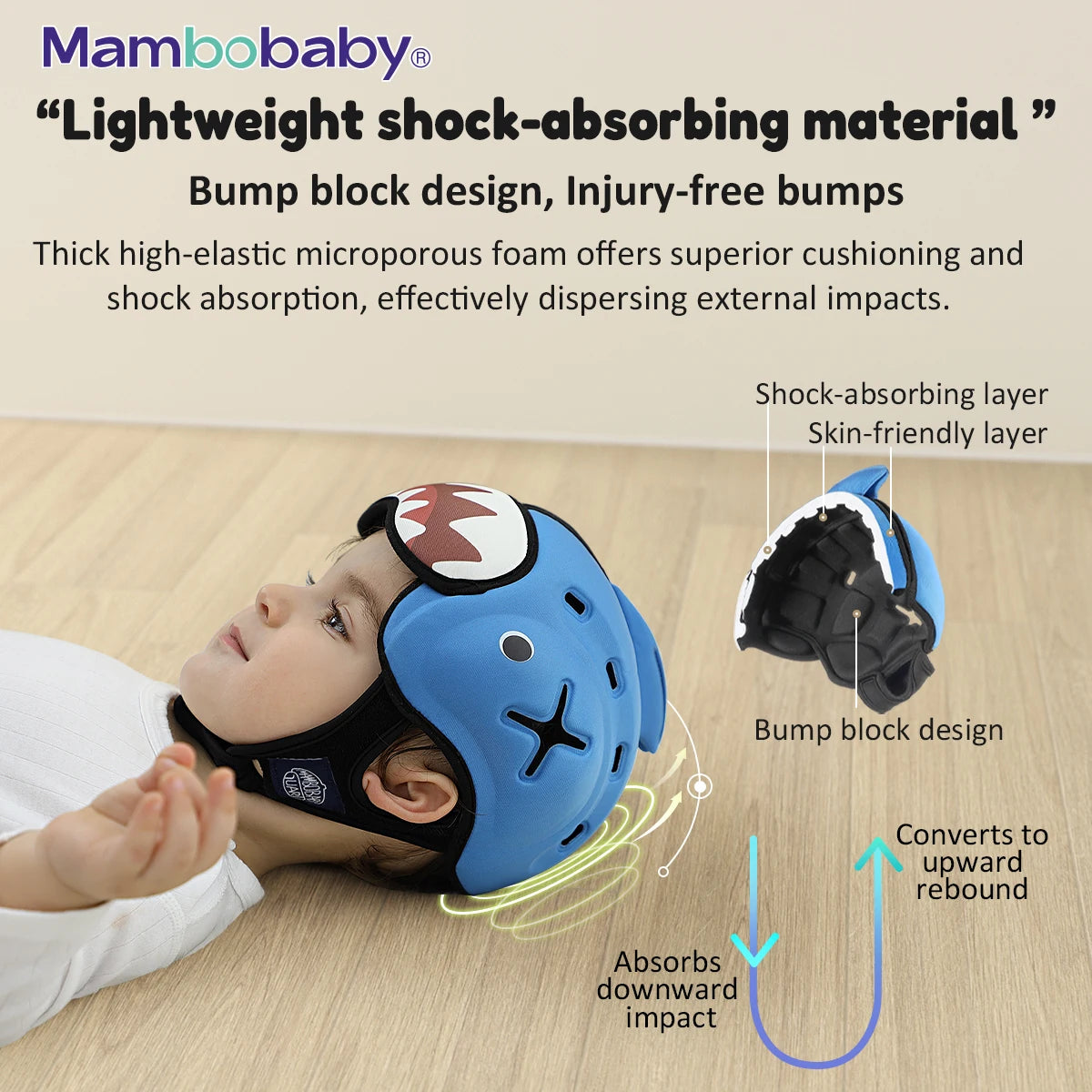 Anti-Shock Baby Helmet Toddler Head Protector, Headgear for Infant, Learn Crawl, Walk