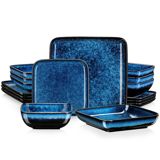 16 Pieces Kitchen Dinnerware Ceramic Crockery Set for 4 Person