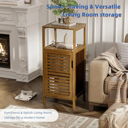 4-tier Bamboo Floor Cabinet