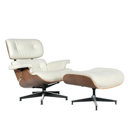 Leather Lounge Chair with ottoman