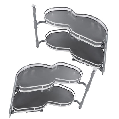 Blind Corner Cabinet Tray 2 Tier Height Adjustable Strong Load Bearing Cabinet Swing Pull Out Organizer Swing Pull Out Organizer