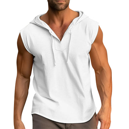 Bodybuilding Muscle Guys Hooded Tank Top Vest