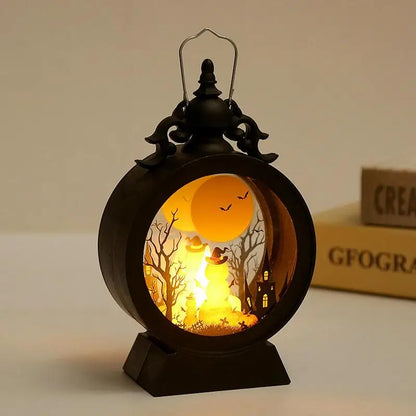 Halloween Lantern, Retro Decor Battery Lantern, Flameless LED Candle