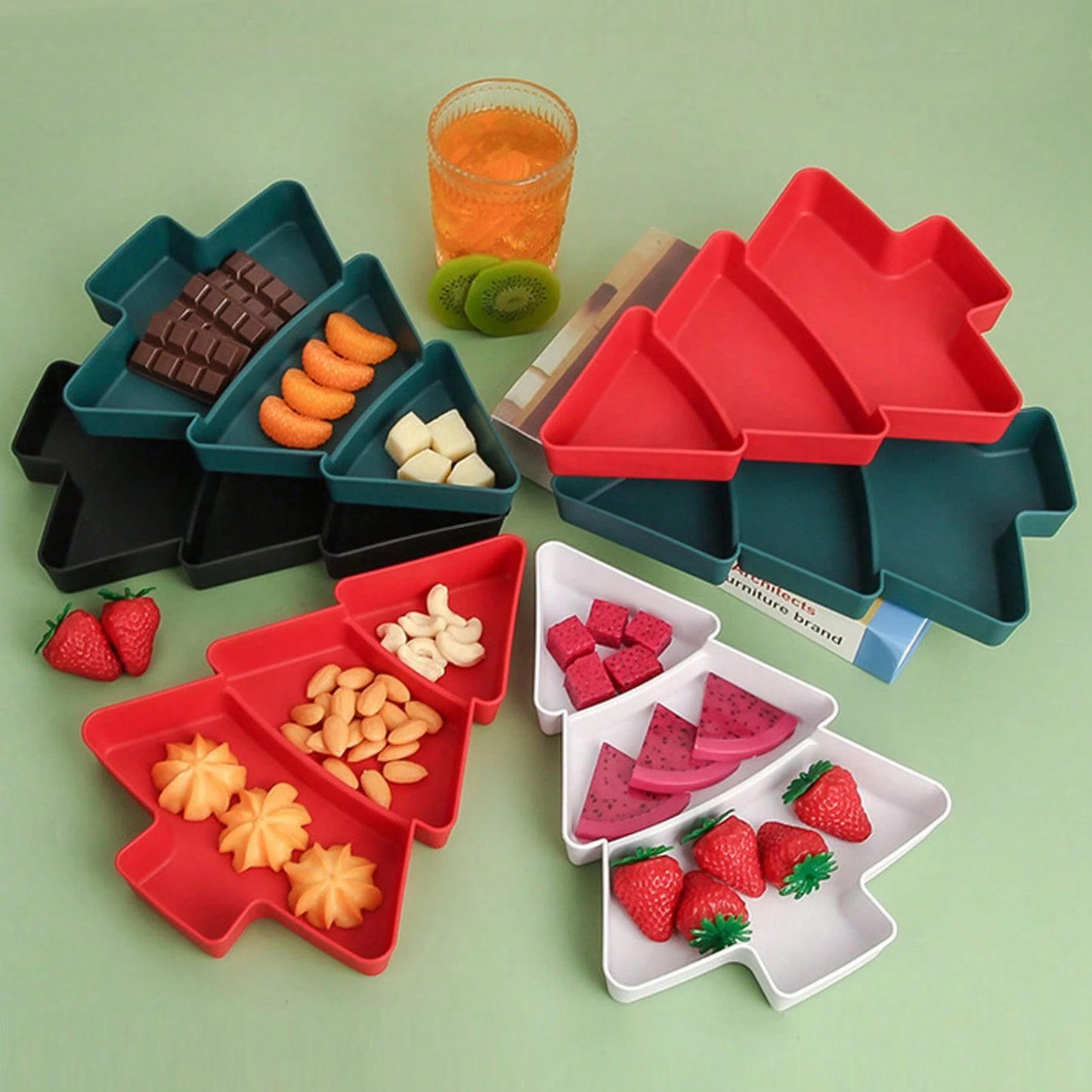 Christmas Tree Shape Fruit Plates
