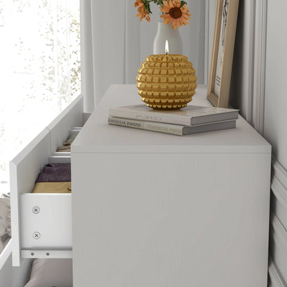 7 Drawer 55 Inch Modern Dresser with High Gloss Drawers