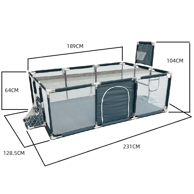 Playpen For Newborn Toddler, Large Size Baby Playpen Infant Safe Crawling Area, Indoor Barriers Home Playground Park