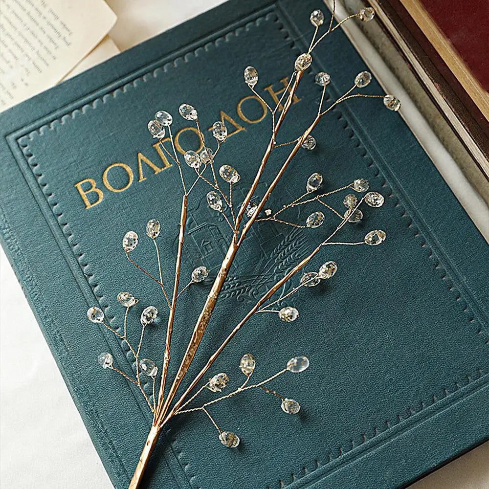 Golden Stem Ornaments Holiday Glitter Berry Stems For Tree/ Wreath/Crafts