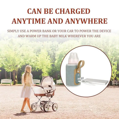 Portable Baby Bottle Warmer Travel Warmer, Cover, USB Heater