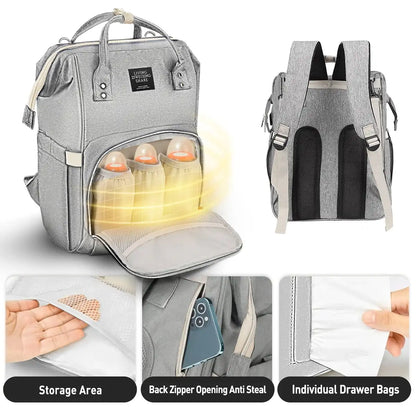 Diaper Bag Mommy Backpack. Large Capacity, Baby Multi-function, Waterproof