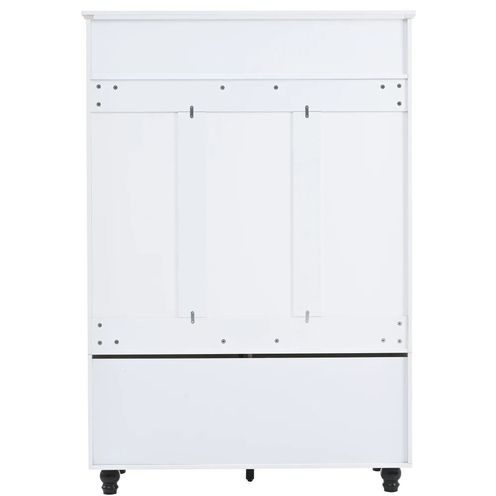 47.2'' Wide Hall Tree with Storage, 5-in-1 Entryway Bench with Shutter-shaped doors, Coat Rack, Cushion and 4 Sturdy Hooks