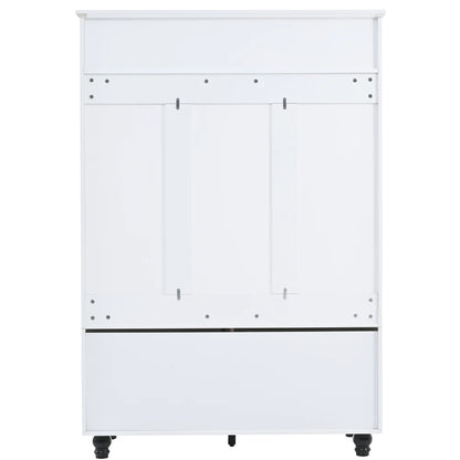 47.2'' Wide Hall Tree with Storage, 5-in-1 Entryway Bench with Shutter-shaped doors, Coat Rack, Cushion and 4 Sturdy Hooks