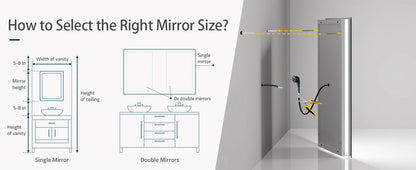 40x24 Inch LED AntiFog Mirror  with Front Light and Backlit in 3 Dimmable Colors