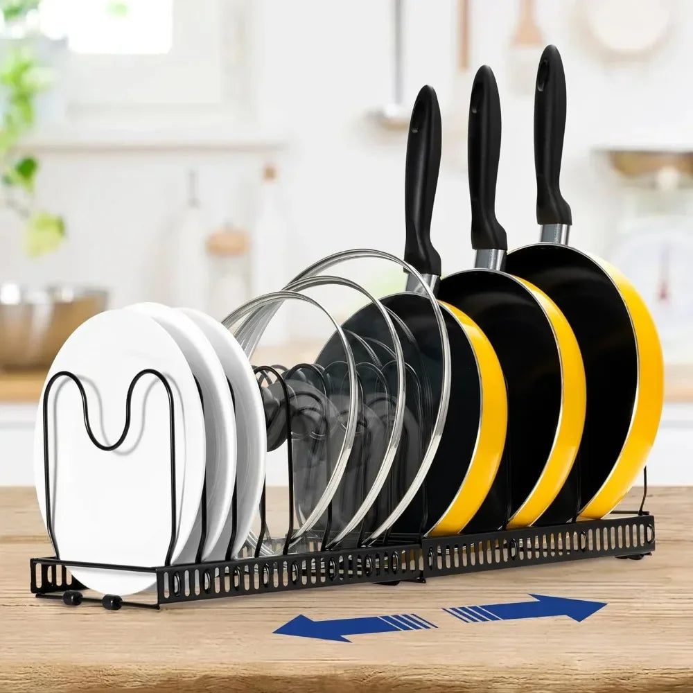 2Pack expandable Pots and Pans Rack Organizer