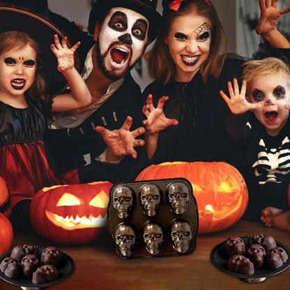 Skull Chocolate Mold Golden Skull Molds For Chocolate 6 Cavities