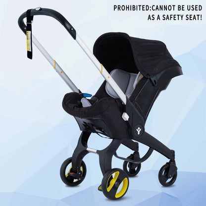 Foldable baby stroller, metal frame, adjustable handle direction, with sunshade, very suitable for outdoor shopping