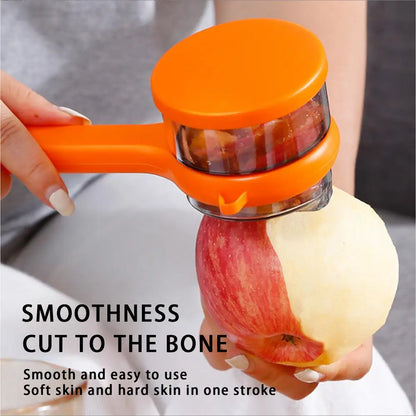 Fruit Peeler With Container Double-Sided Stainless Steel Cutter