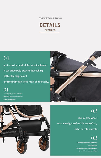 3 in 1 baby car light strollers , Baby carriage stroller, Car Safety Seats For Child With Car Base