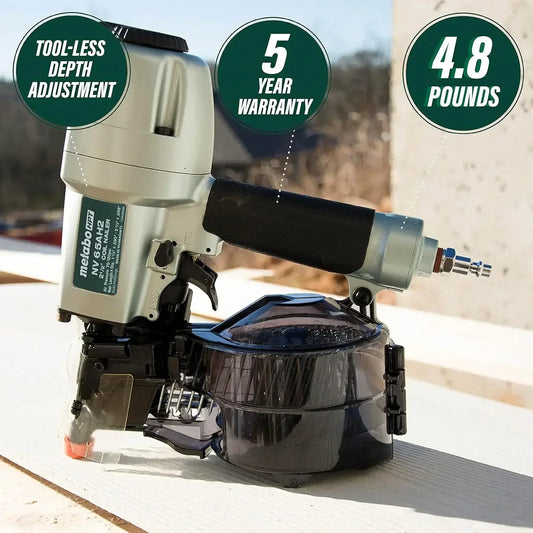 1-1/2 inch to 2-1/2 inch Coil Siding Nailer, Side load, Tilt Bottom Magazine
