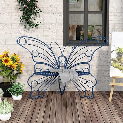 50 Inches Garden Bench with Sturdy Iron Metal Frame