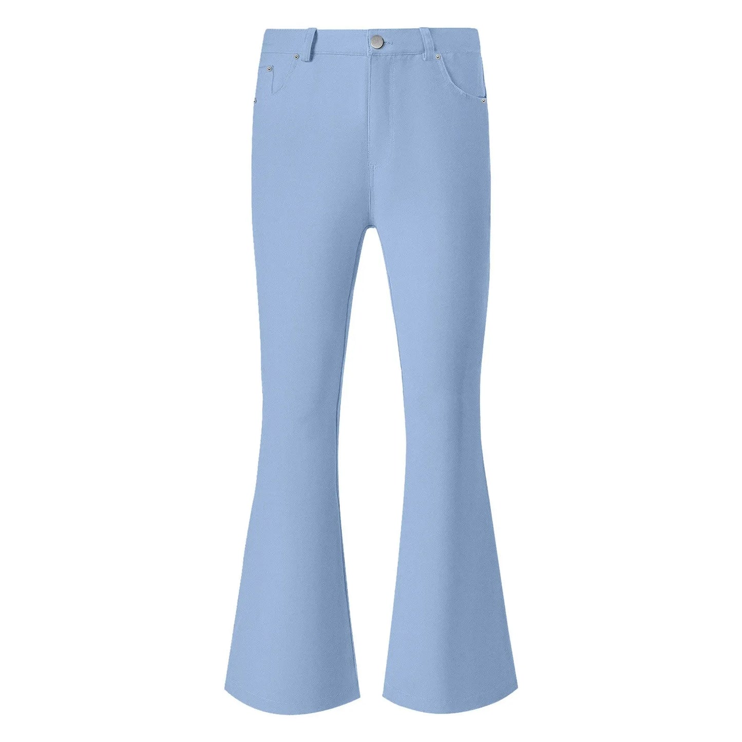 Men's Flare Pants, Solid Color, Daily Simple Classic Trousers, Mopping Bottoms, Disco Flared