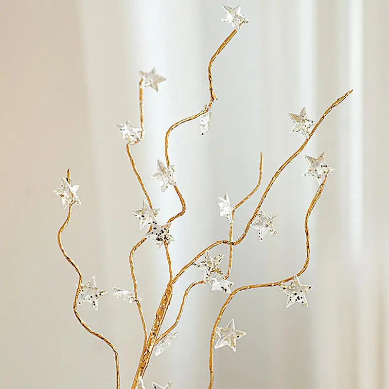 Golden Stem Ornaments Holiday Glitter Berry Stems For Tree/ Wreath/Crafts