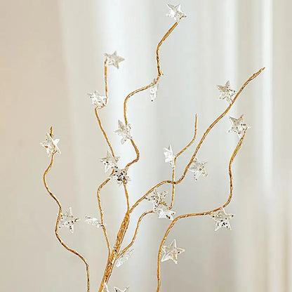 Golden Stem Ornaments Holiday Glitter Berry Stems For Tree/ Wreath/Crafts