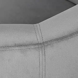 Velvet Upholstered Barrel Chair with Armrest and Low Back