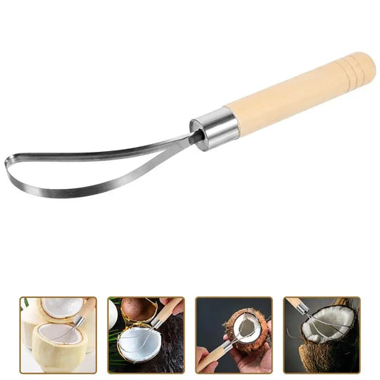 Stainless Steel Coconut Meat Meat Remover Tool Scraper