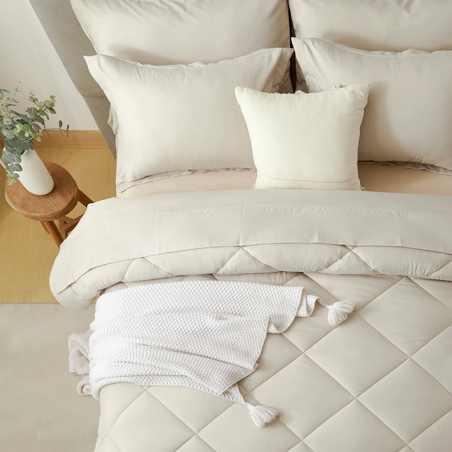 Bedding Sets, 5/7 Pieces in a Bag, with Comforters, Sheets, Pillowcases & Pillow Shams