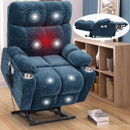 Infinite Position Soft Fabric Power Electric Recliner