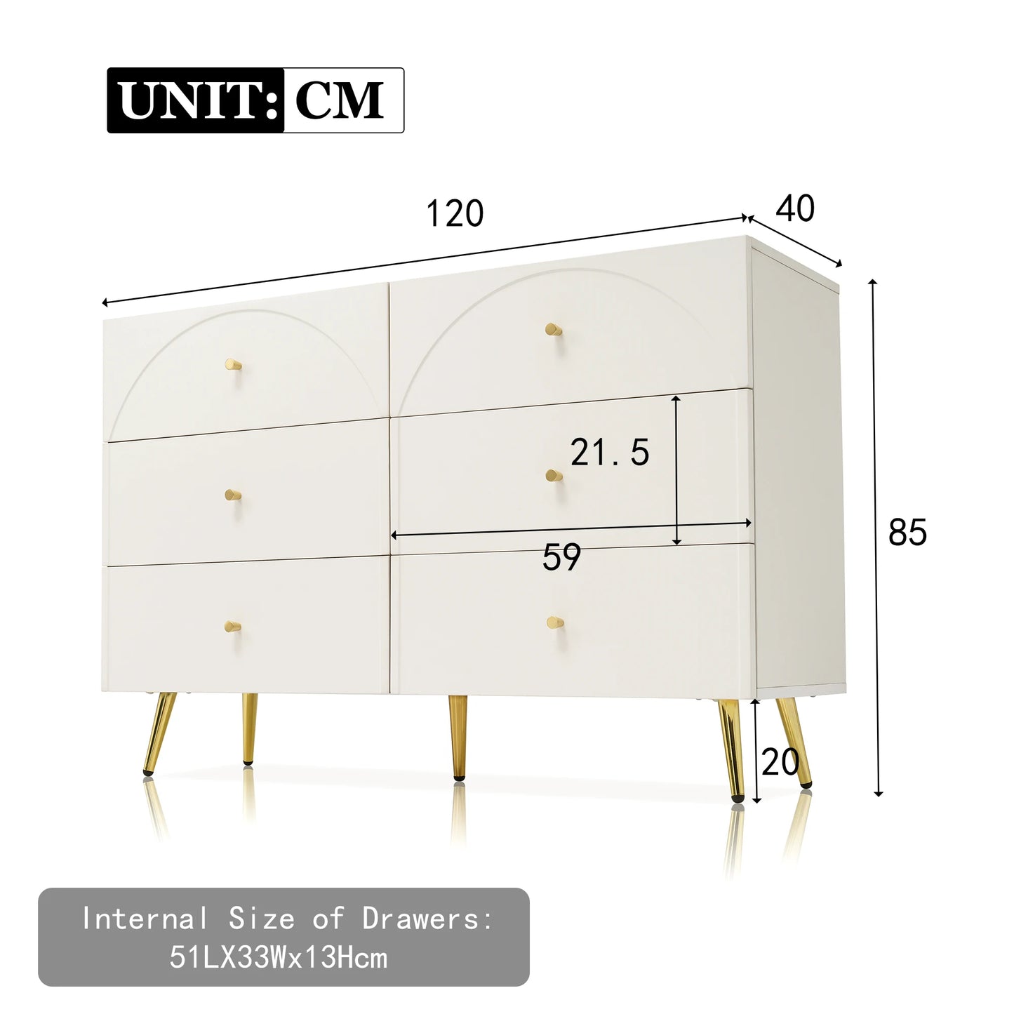 metal foot  2, 4, or 6 drawer cabinet