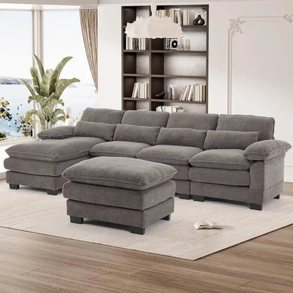 114" U Shape Sectional Cloud Couch