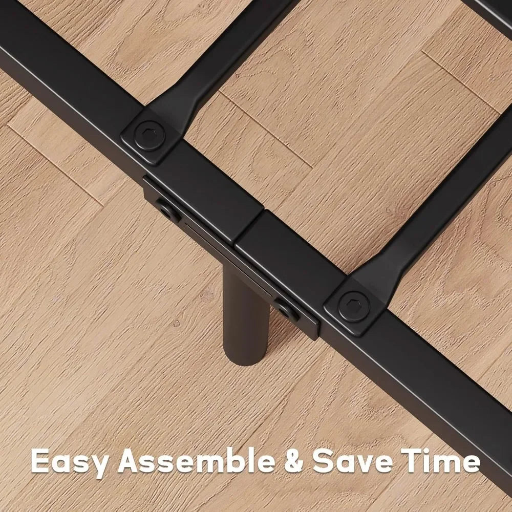 Bed Frame with Wooden Headboard and Footboard, No Box Spring Needed, 14 inch Easy to Assemble