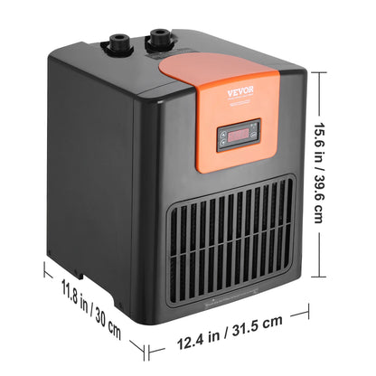 VEVOR Aquarium Chiller 0.25/0.33/0.1/1.5HP Hydroponic Water Chiller Quiet Refrigeration Compressor for Fresh Water Fish Tank