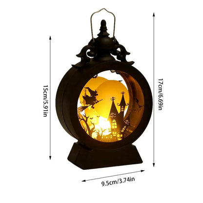 Halloween Lantern, Retro Decor Battery Lantern, Flameless LED Candle