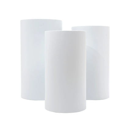 Set of 3 White Flower Vases for Centerpieces and Displays