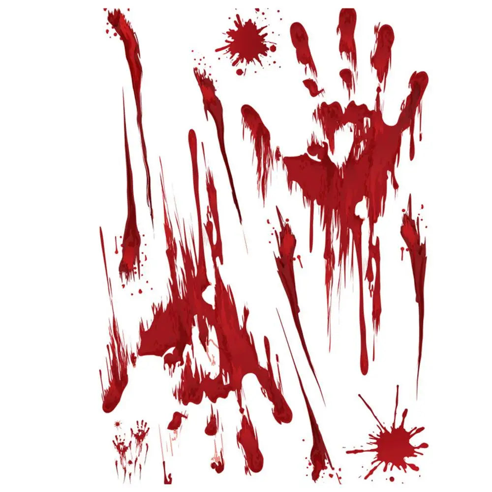 Bloody Stickers Halloween Wall Decals, Create Horror Scenes Bloody Footprints Floor Window Clings For Indoor Outdoor