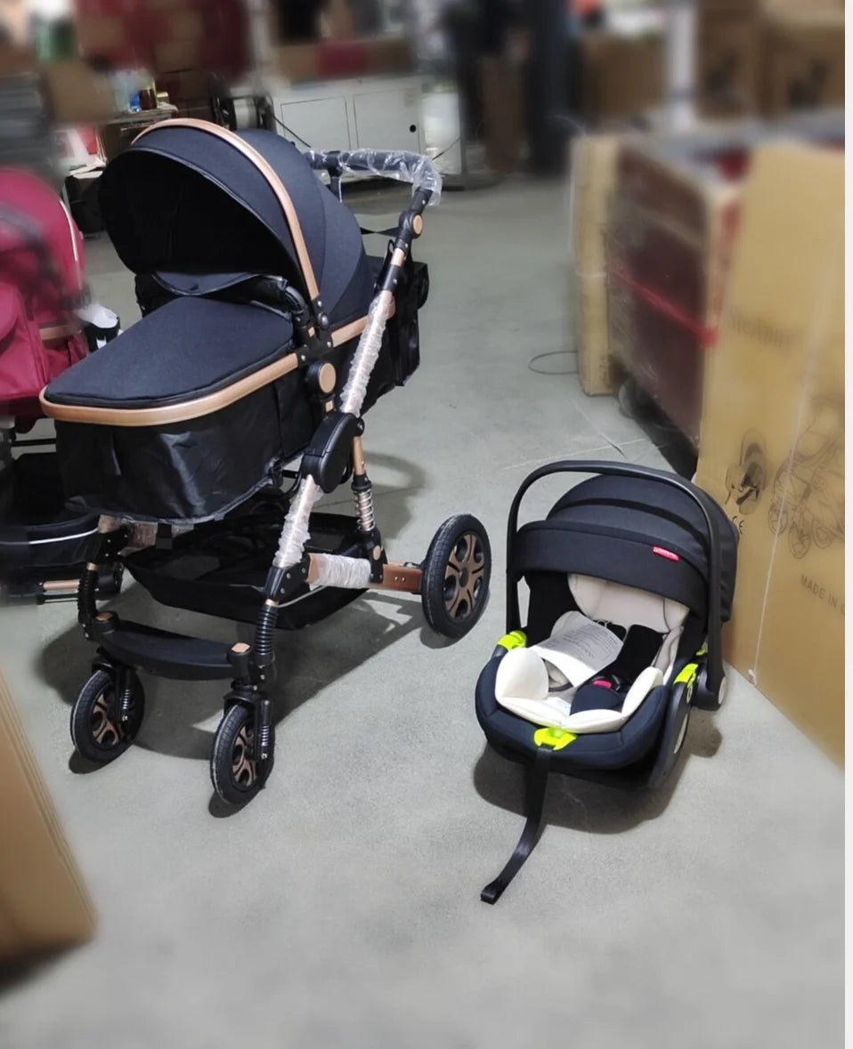 Foldable Baby Carriage ,Reversible Standard Stroller